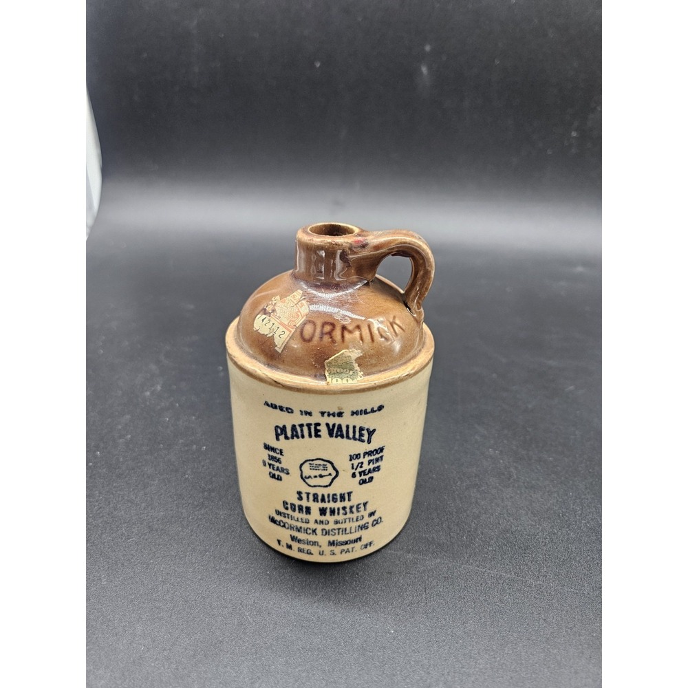 Vintage‎ McCormick Platte Valley Straight Corn Whiskey Crock Jug
